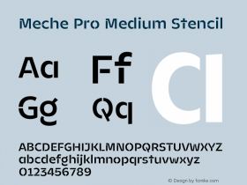 Meche Pro Medium Stencil Version 1.000 | web-OT图片样张