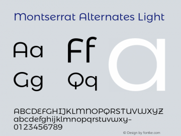 MontserratAlternates-Light Version 3.100;PS 003.100;hotconv 1.0.88;makeotf.lib2.5.64775图片样张