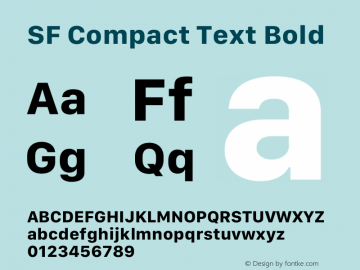 SF Compact Text Bold Version 13.0d1e66图片样张