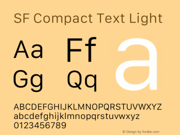 SF Compact Text Light Version 13.0d1e66图片样张