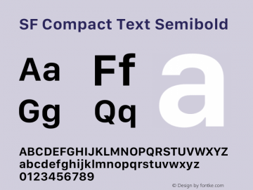 SF Compact Text Semibold Version 13.0d1e66图片样张
