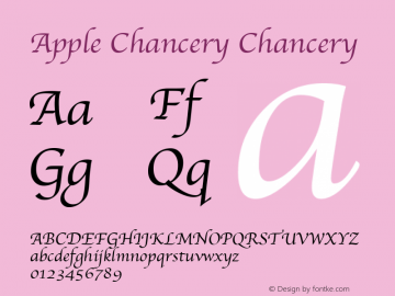 Apple Chancery 1.0图片样张