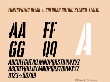 FSP DEMO - Chddr Gthc Stncl Italic 1.001图片样张