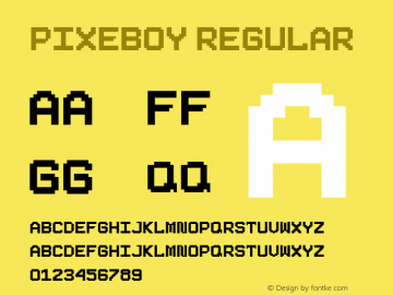 Pixeboy Version 1.10;May 18, 2020;FontCreator 11.5.0.2422 64-bit图片样张
