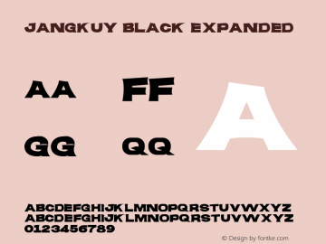 JANGKUYFONT-BlackExpanded Version 1.000图片样张