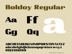 Boldoy Regular Version 1.000图片样张