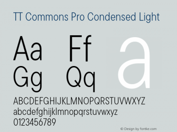 TT Commons Pro Condensed Light Version 3.000.09052021图片样张