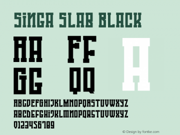 SingaSlab-Black Version 1.000图片样张