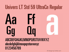 Univers LT Std 59 UltraCn Regular OTF 1.029;PS 001.001;Core 1.0.33;makeotf.lib1.4.1585 Font Sample