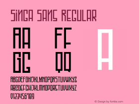 Singa Sans Regular Version 1.000图片样张