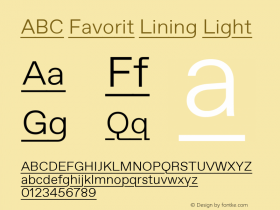 ABC Favorit Lining Light Version 1.200图片样张