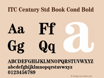 ITC Century Std Book Cond Bold OTF 1.018;PS 001.001;Core 1.0.31;makeotf.lib1.4.1585图片样张