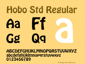 Hobo Std Regular OTF 1.018;PS 001.003;Core 1.0.31;makeotf.lib1.4.1585图片样张