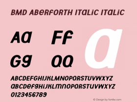 BMD Aberforth Italic Italic 1.000图片样张