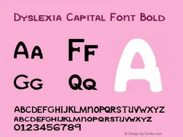 Dyslexia Capital Font Bold Version 1.000图片样张