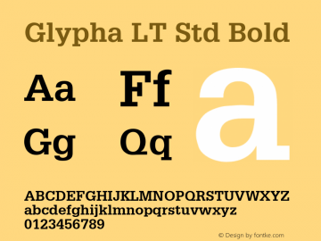 Glypha LT Std Bold OTF 1.029;PS 001.004;Core 1.0.33;makeotf.lib1.4.1585图片样张