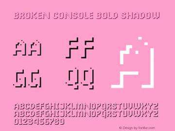 Broken Console Bold Shadow Version 1.000图片样张