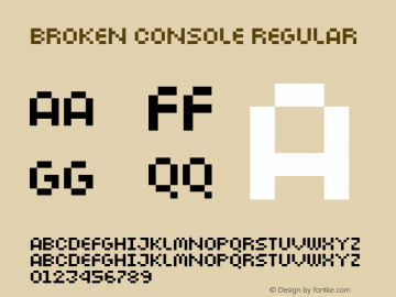 Broken Console Regular Version 1.000图片样张