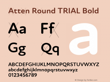 Atten Round TRIAL Bold Version 1.100图片样张