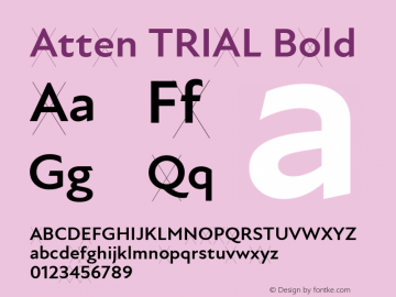 Atten TRIAL Bold Version 1.100图片样张