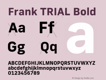 Frank TRIAL Bold Version 2.100图片样张