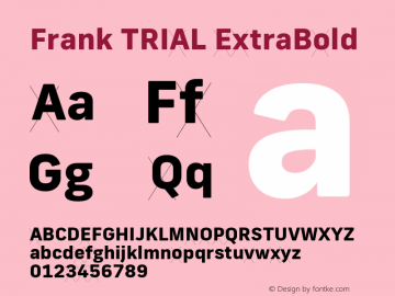 Frank TRIAL ExtraBold Version 2.100图片样张