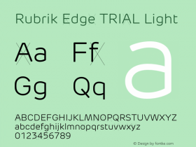 Rubrik Edge TRIAL Light Version 2.000;hotconv 1.0.109;makeotfexe 2.5.65596图片样张