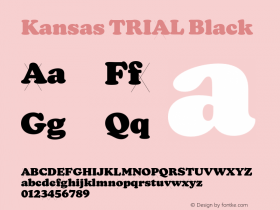 Kansas TRIAL Black Version 1.000;hotconv 1.0.109;makeotfexe 2.5.65596图片样张
