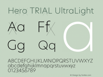 Hero TRIAL UltraLight Version 2.001;hotconv 1.0.109;makeotfexe 2.5.65596图片样张