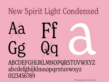 New Spirit Light Condensed Version 1.000图片样张