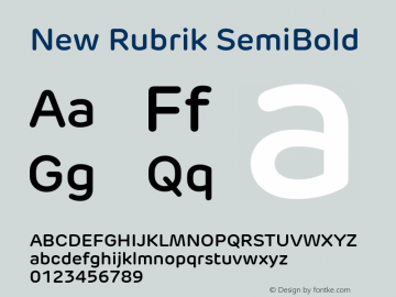 New Rubrik SemiBold Version 2.001图片样张