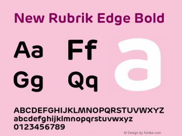 New Rubrik Edge Bold Version 2.001图片样张