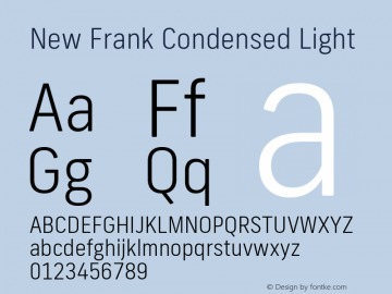 New Frank Condensed Light Version 2.101图片样张