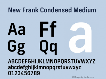 New Frank Condensed Medium Version 2.101图片样张