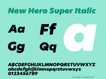 New Hero Super Italic Version 2.002图片样张