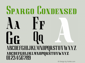 Spargo Condensed 1.000 2010 initial release图片样张