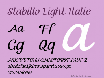 Stabillo Light Italic 1.002图片样张