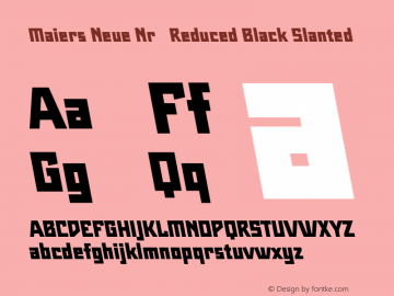 Maiers Neue Nr.8 Reduced Black Slanted Version 1.001图片样张