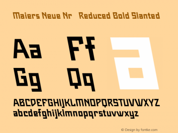 Maiers Neue Nr.8 Reduced Bold Slanted Version 3.007图片样张