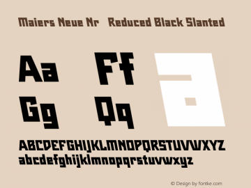 Maiers Neue Nr.8 Reduced Black Slanted Version 1.001图片样张