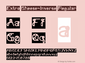 Extra Cheese-Inverse Version 1.00;March 15, 2020;FontCreator 11.5.0.2430 64-bit图片样张