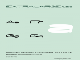 EXTRA LARGE Italic Version 1.00;March 15, 2020;FontCreator 11.5.0.2430 64-bit图片样张