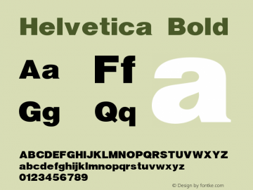 Helvetica Bold 1.0 Tue Mar 09 12:37:54 1993图片样张