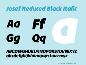 JosefRed-BlackItalic Version 6.001图片样张