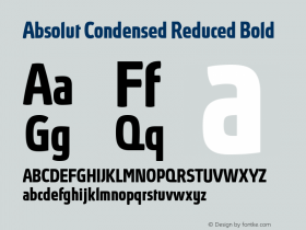 Absolut Condensed Reduced Bold Version 4.000图片样张