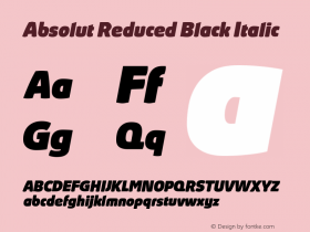 Absolut Reduced Black Italic Version 6.000图片样张