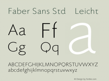 FaberSansStd-45Leicht Version 4.014图片样张