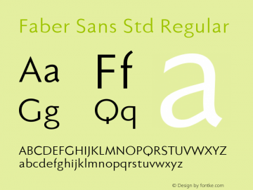 Faber Sans Std 55 Normal Version 4.013图片样张