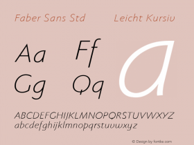 Faber Sans Std 46 Leicht Kursiv Version 4.013图片样张