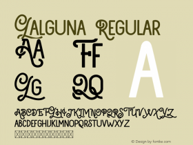 Galguna Version 1.00;September 26, 2020;FontCreator 13.0.0.2683 64-bit图片样张